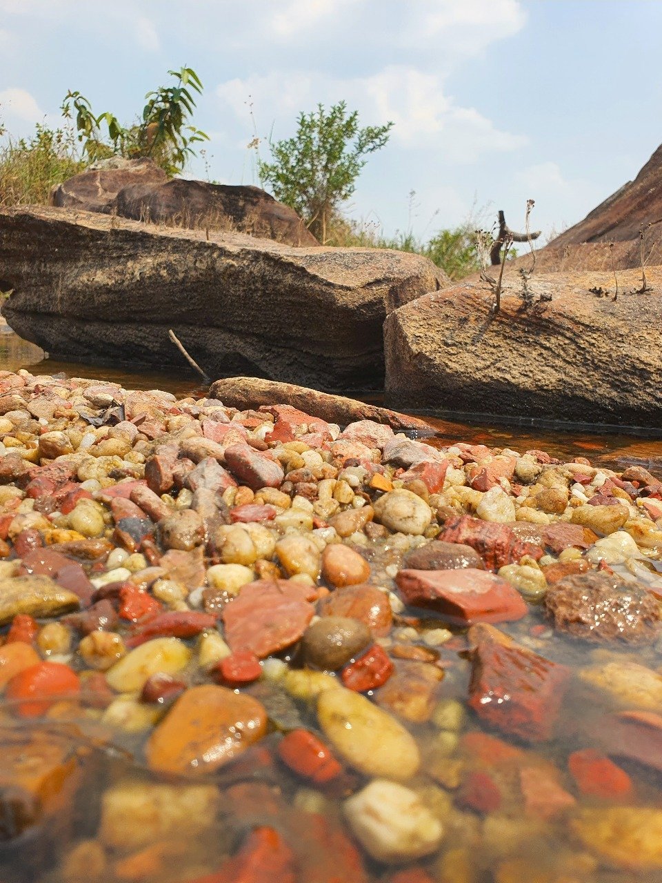 Natural rocks at Orinduik Falls Guyana